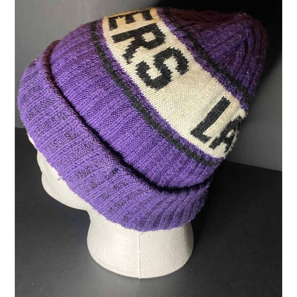 Los Angeles Lakers  Beanie Winter Hat Purple One Size Adult NBA Basketball Hat - Picture 2 of 7